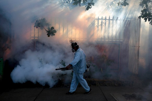 Hier wird in&nbsp;Managua, Nicaragua, gegen Mücken vorgegangen.
