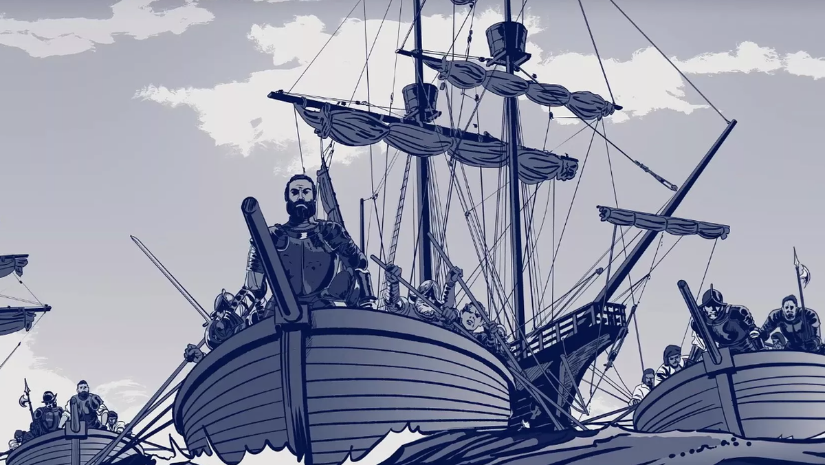 La série d'Arte mêle habilement images d'aujourd'hui, planches de dessin et entretiens avec des spécialistes de l'histoire et de la navigation.