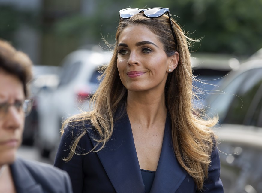 epa07658979 US President Donald J. Trump&#039;s former White House communications director and campaign spokeswoman Hope Hicks departs after a closed door interview with the House Judiciary Committee  ...