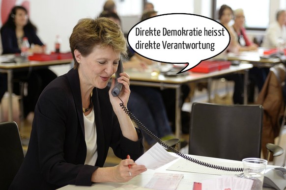 Justizministerin Simonetta Sommaruga: «Hallo, wer da?» – «Der Rufer in der Wüste.»