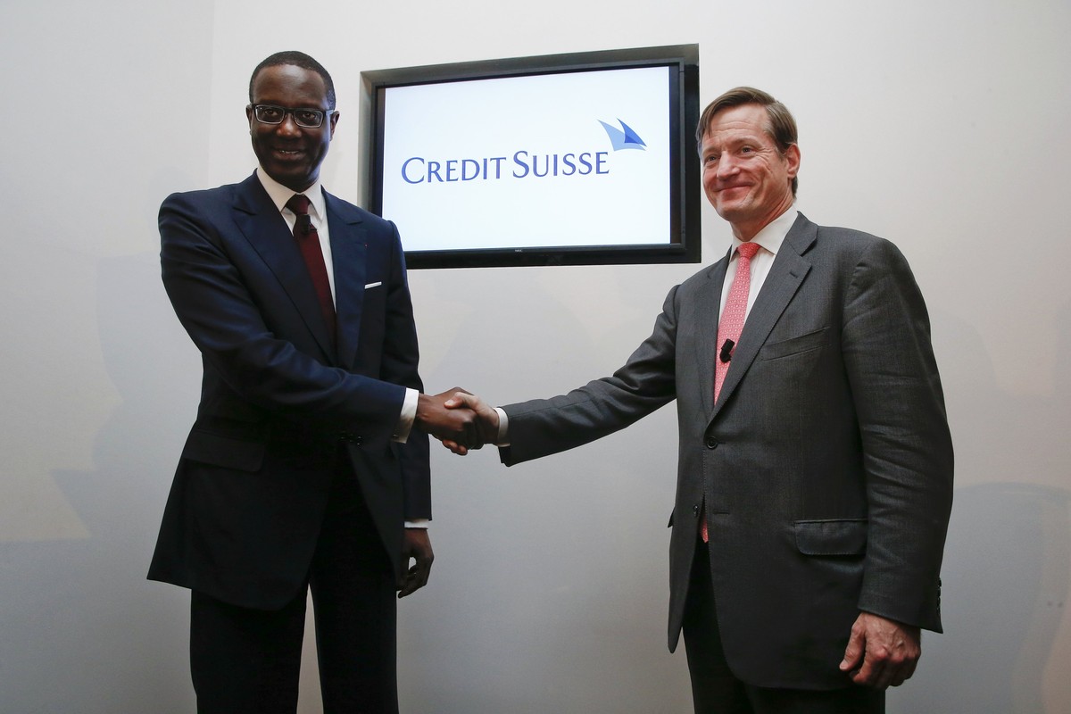 CS-CEO&nbsp;Tidjane Thiam (links) mit seinem Vorgänger Brady Dougan