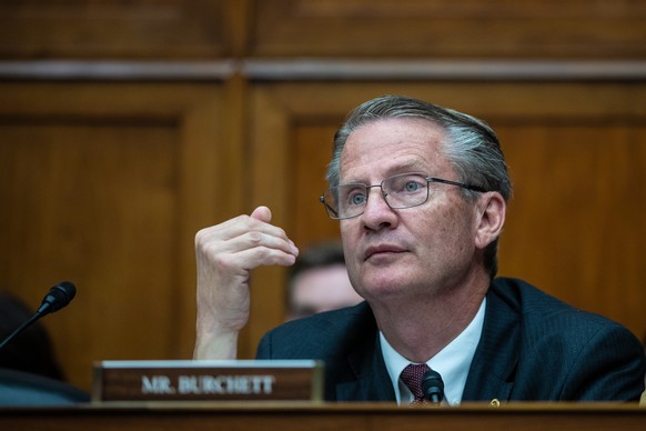 epa11719215 Republican Representative of Tennessee Tim Burchett questions witnesses during a joint hearing of the Committee on Oversight and Accountability Subcommittees on Cybersecurity, Information  ...