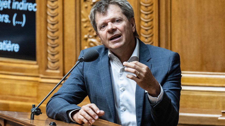 Nationalrat Juerg Grossen, GLP-BE, spricht an der Sommersession der Eidgenoessischen Raete, am Dienstag, 14. Juni 2022, in Bern. (KEYSTONE/Peter Schneider)