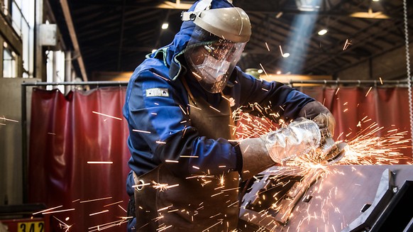 Der Mitarbeiter einer Schweizer Firma bearbeitet einen Auftrag f