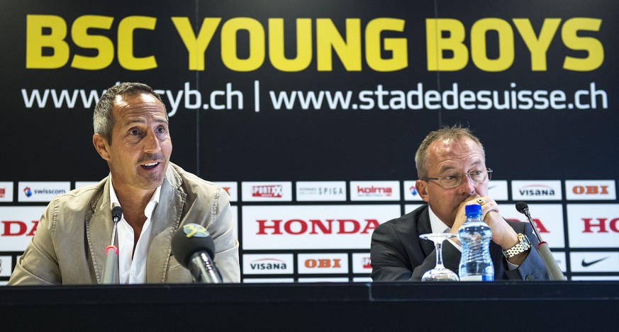 Sportchef Fredy Bickel (rechts) hofft, mit Adi Hütter aufs richtige Pferd gesetzt zu haben.