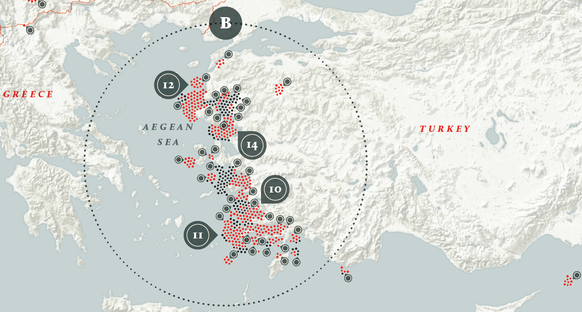 Im Jahr 2015 gab es die meisten Unglücke im April, gefolgt von Juli und Oktober. Vor allem vor der türkischen Küste ...