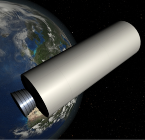 Jahre der Raumfahrt haben Spuren hinterlassen: Ein herrenloser Satellit.