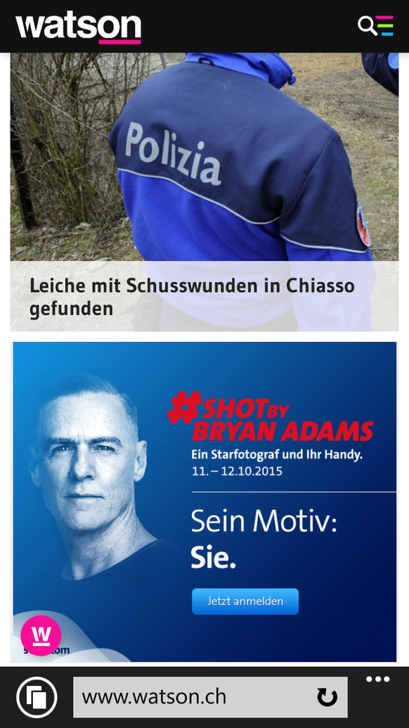 Leiche mit Schusswunden in Chiasso gefunden
Vielleicht hat Bryan Adams etwas damit zu tun?