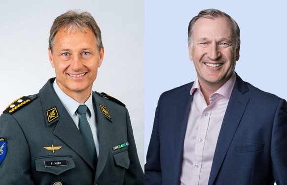 Führungswechsel bei Skyguide: Peter Merz übernimmt von Alex Bristol (rechts).