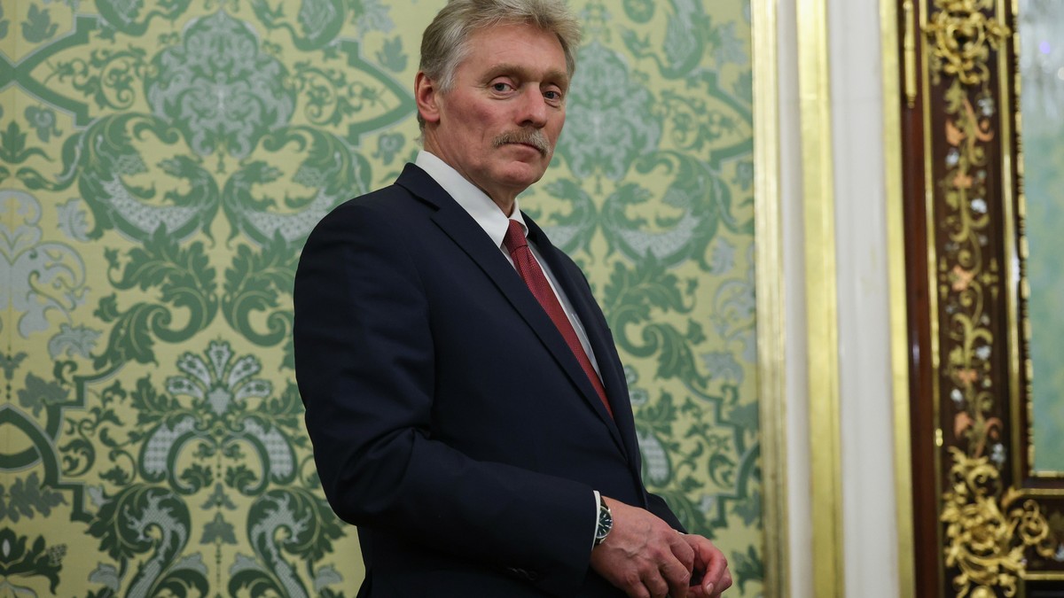 epa12536453 Kremlin spokesman Dmitry Peskov looks on as Russian President Vladimir Putin (not pictured) and Togo's President of the Council of Ministers Faure Gnassingbe (not pictured) meet at th ...