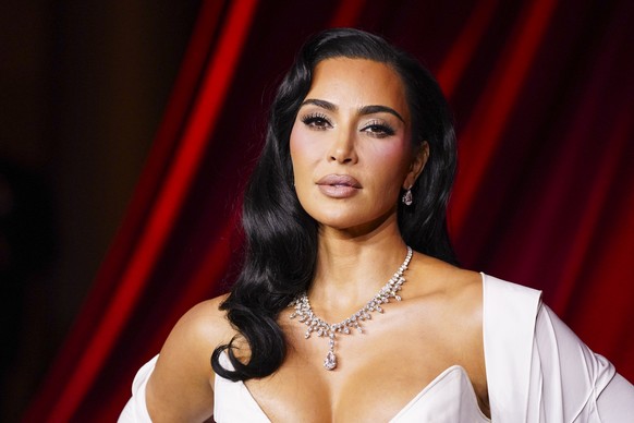 FILE - Kim Kardashian arrives at the fourth annual Academy Museum Gala on Saturday, Oct. 19, 2024, at the Academy Museum of Motion Pictures in Los Angeles. (Photo by Jordan Strauss/Invision/AP, File)
 ...
