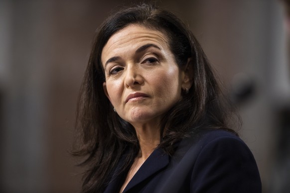 epa06998941 COO of Facebook Sheryl Sandberg testifies before a Senate Intelligence Committee hearing on &#039;foreign influence operations and their use of social media platforms&#039; in the Dirksen  ...