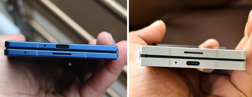 Das Fold 7 (links) ist 8,9 mm dick und 26 Prozent dünner als der Vorgänger.