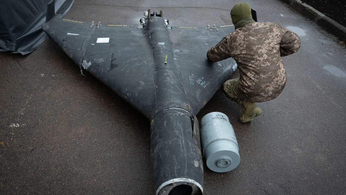 Ici, un drone Shahed (photo d'archive): les avions de combat sans pilote causent régulièrement des destructions considérables et font de nombreuses victimes en Ukraine.