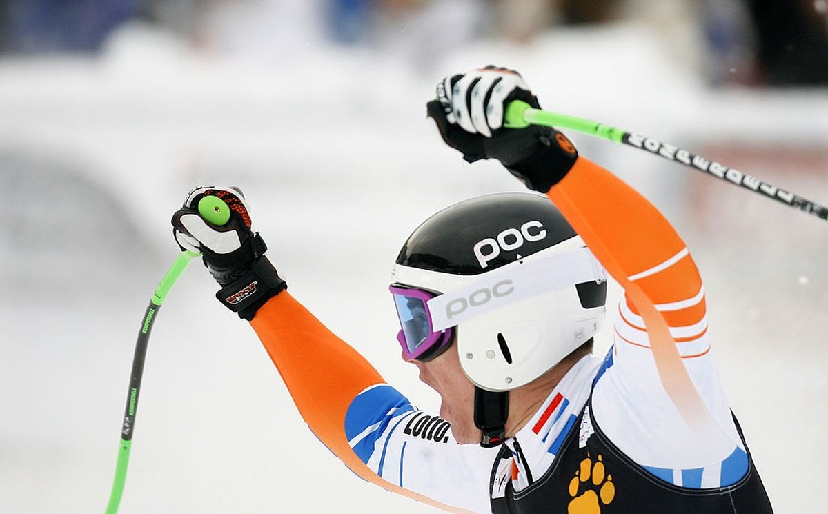 VAL GARDENA, ITALY - DECEMBER 15: (FRANCE OUT) Marvin Van Heek of The Netherlands during the Audi FIS Alpine Ski World Cup Men's Downhill on December 15, 2012 in Val Gardena, Italy. (Photo by Ale ...