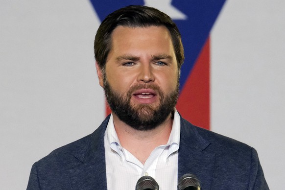 FILE - JD Vance, the venture capitalist and author of &quot;Hillbilly Elegy,&quot; addresses a rally, July 1, 2021, in Middletown, Ohio. As war rages in Ukraine, ties to business deals involving Russi ...