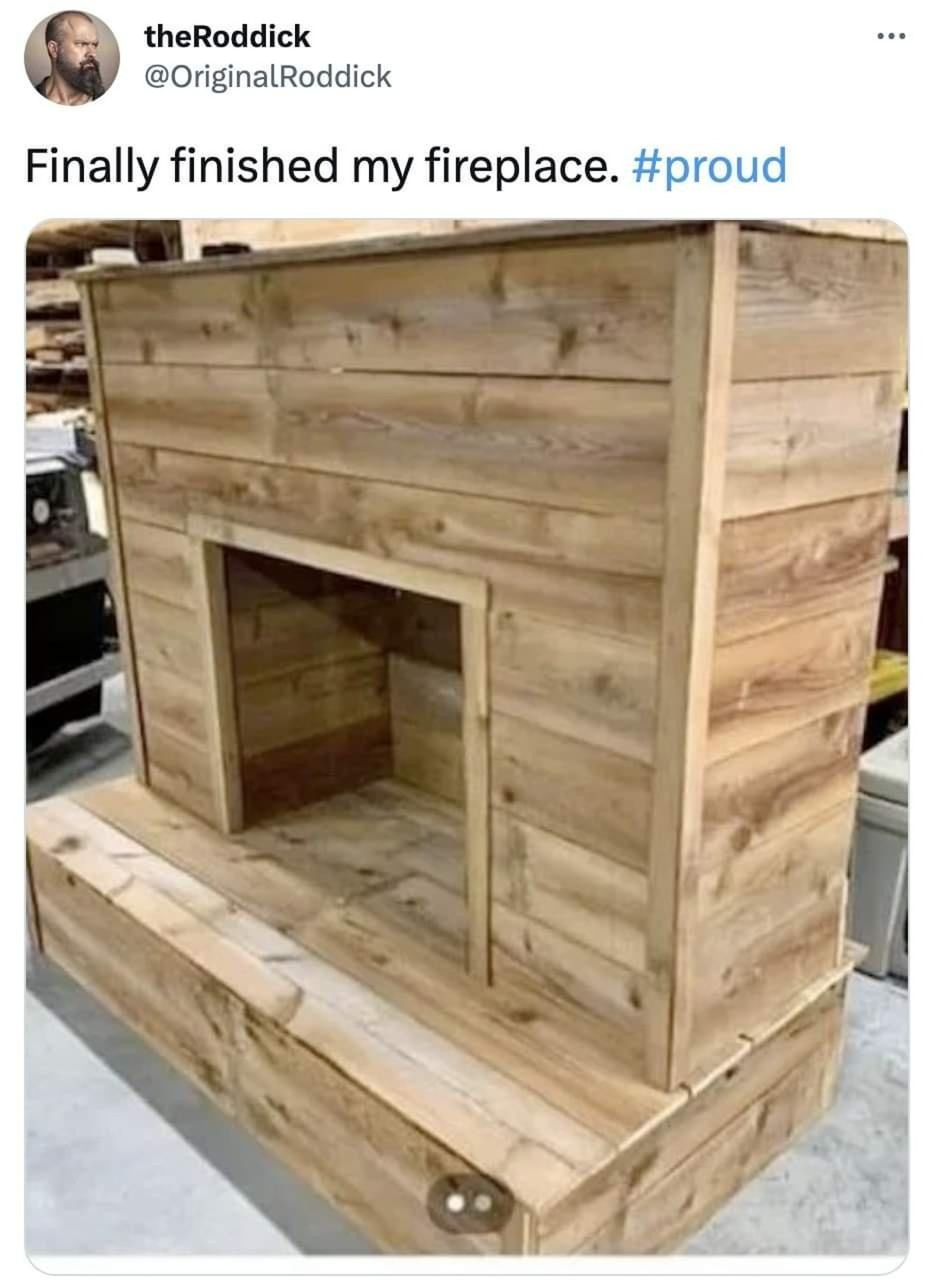Faildienstag: Cheminée aus Holz