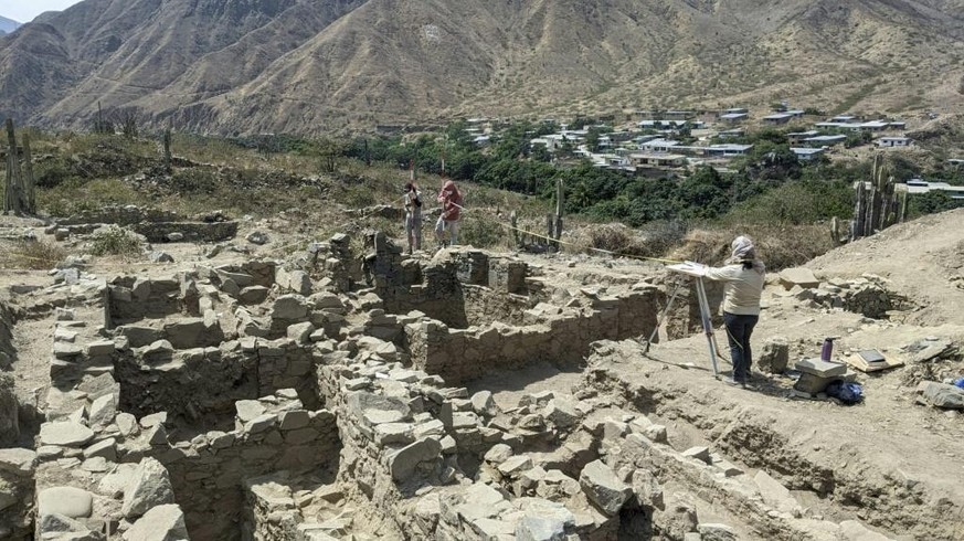 Ausgrabungsstätte in Peru
