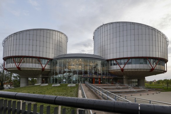epa11266821 Outside view of the European court of Human Rights (ECHR), before the judgment in a case against different European countries accused of climate inaction, at the European Court of Human Ri ...