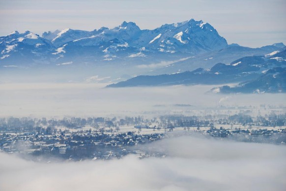 Appenzellerland, Blick auf den Säntis, Appenzeller Alpen