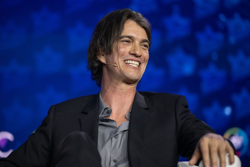 AUSTIN, TEXAS - JANUARY 19: Israeli-American businessman Adam Neumann speaks during The Israeli American Council (IAC) 8th Annual National Summit on January 19, 2023 in Austin, Texas. (Photo by Shahar ...