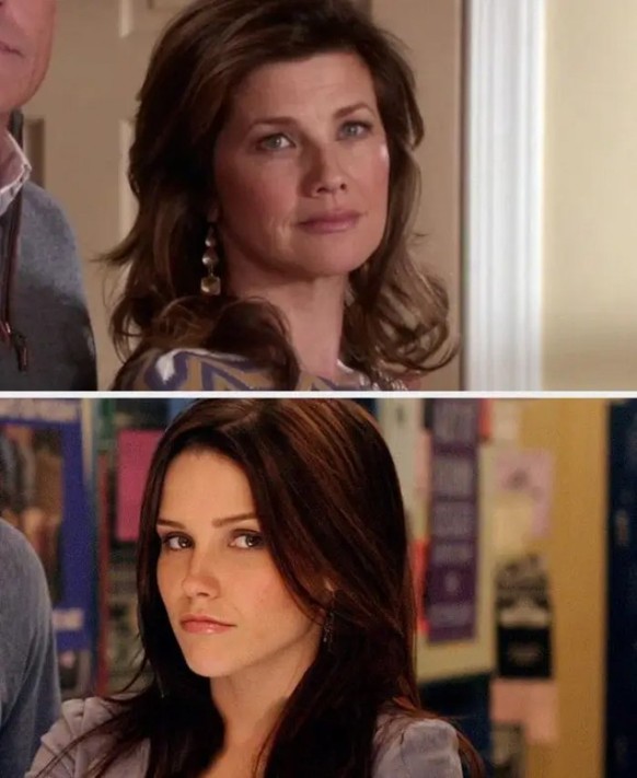 Daphne Zuniga as Victoria and Sophia Bush as Brooke Davis in One Tree Hill