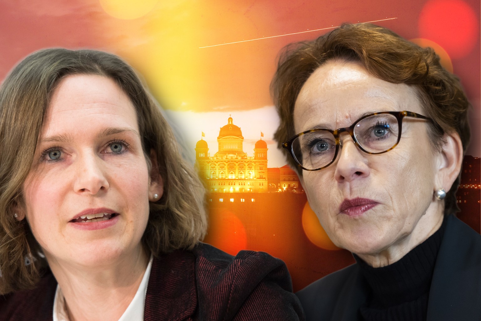 Evi Allemann und Eva Herzog wollen beide für die SP in den Bundesrat.