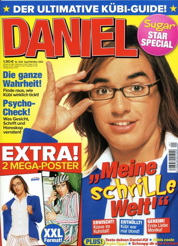 Bildnummer: 56942621 Datum: 08.09.2003 Copyright: imago/teutopress
Feature / Symbol: Daniel (Sugar-Star-Spezial) 09/03 teu Mann Medien Journalismus Zeitschrift Magazin Superstar-Magazin Illustrierte  ...