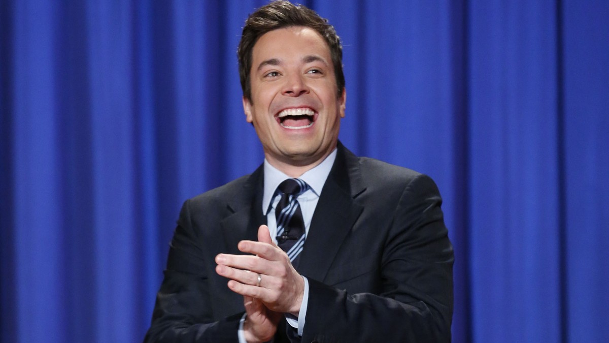 FILE - This April 4, 2013 file photo released by NBC shows Jimmy Fallon, host of "Late Night with Jimmy Fallon," in New York. Fallon will debut as host of his new show, "The Tonight Sho ...
