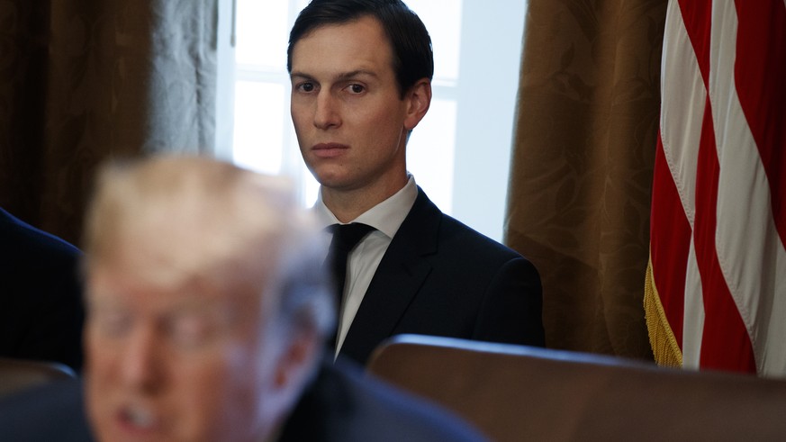 White House senior adviser Jared Kushner listens as President Donald Trump speaks during a cabinet meeting at the White House, Wednesday, Nov. 1, 2017, in Washington. (AP Photo/Evan Vucci)