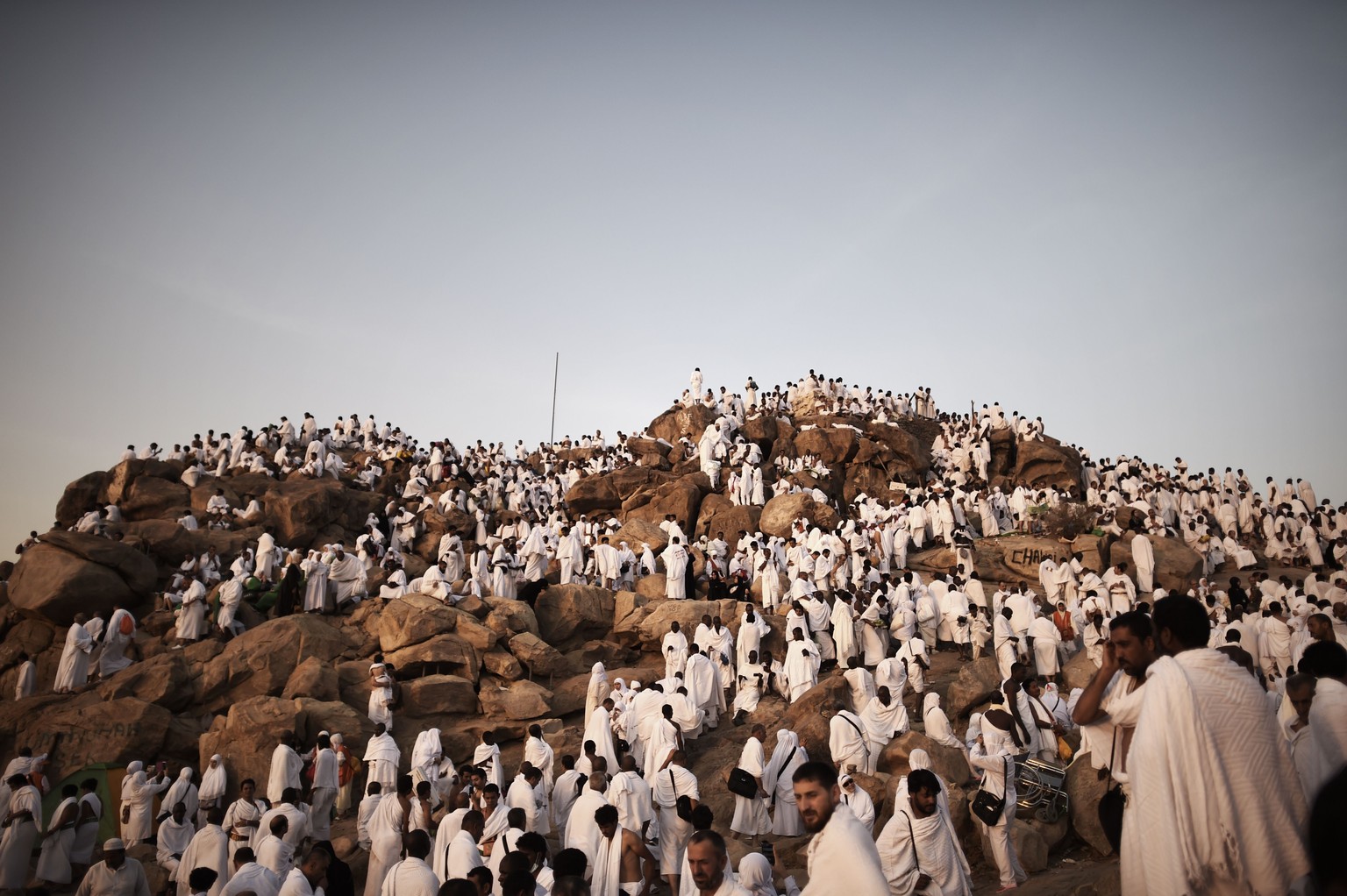 Berg Arafat: Einschliesslich Saudi-Arabien nehmen Menschen aus 164 Ländern an der Pilgerfahrt teil.&nbsp;