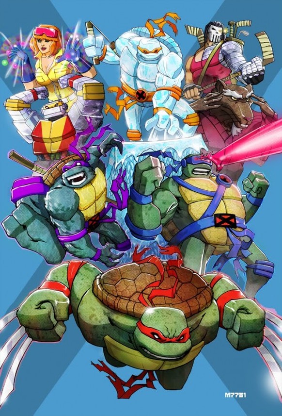 Die Turtles wären bei den X-Men bestens aufgehoben. Raphael könnte sich mit mit Wolverine duellieren, Donatello mit Beast Computer-Hacken, Michelangelo mit Deadpool herumblödeln und Leonardo mit ...