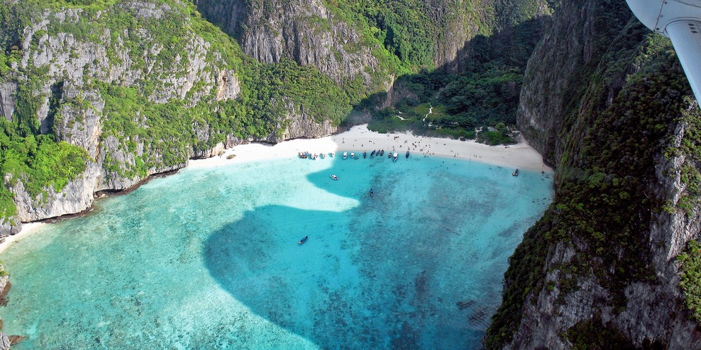 Die Maya Bay in Thailand war Drehort für den DiCaprio-Film «The Beach».