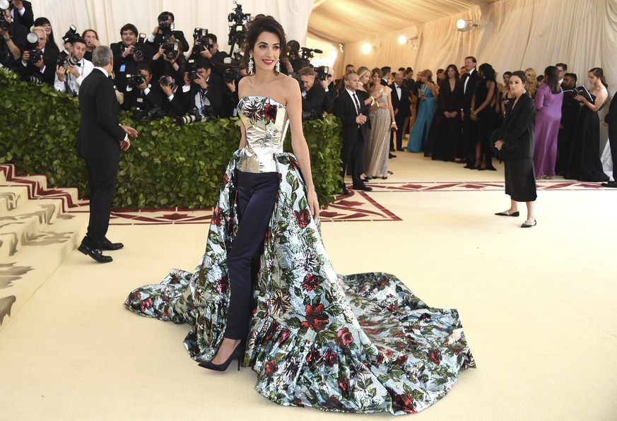 Amal Clooney attends The Metropolitan Museum of Art&#039;s Costume Institute benefit gala celebrating the opening of the Heavenly Bodies: Fashion and the Catholic Imagination exhibition on Monday, May ...