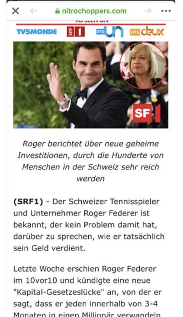 Wenn gar Roger Federer in der News-Sendung «10vor10» von SRF von Bitcoins schwärmt, muss ja was dran sein! Oder?