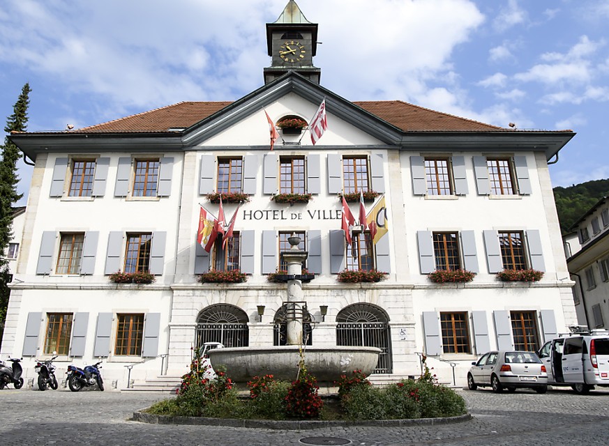 Das Rathaus der Stadt Moutier BE, die im Zentrum der Jurafrage steht.