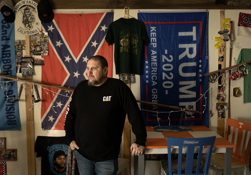 Mike McCarney in his garage.