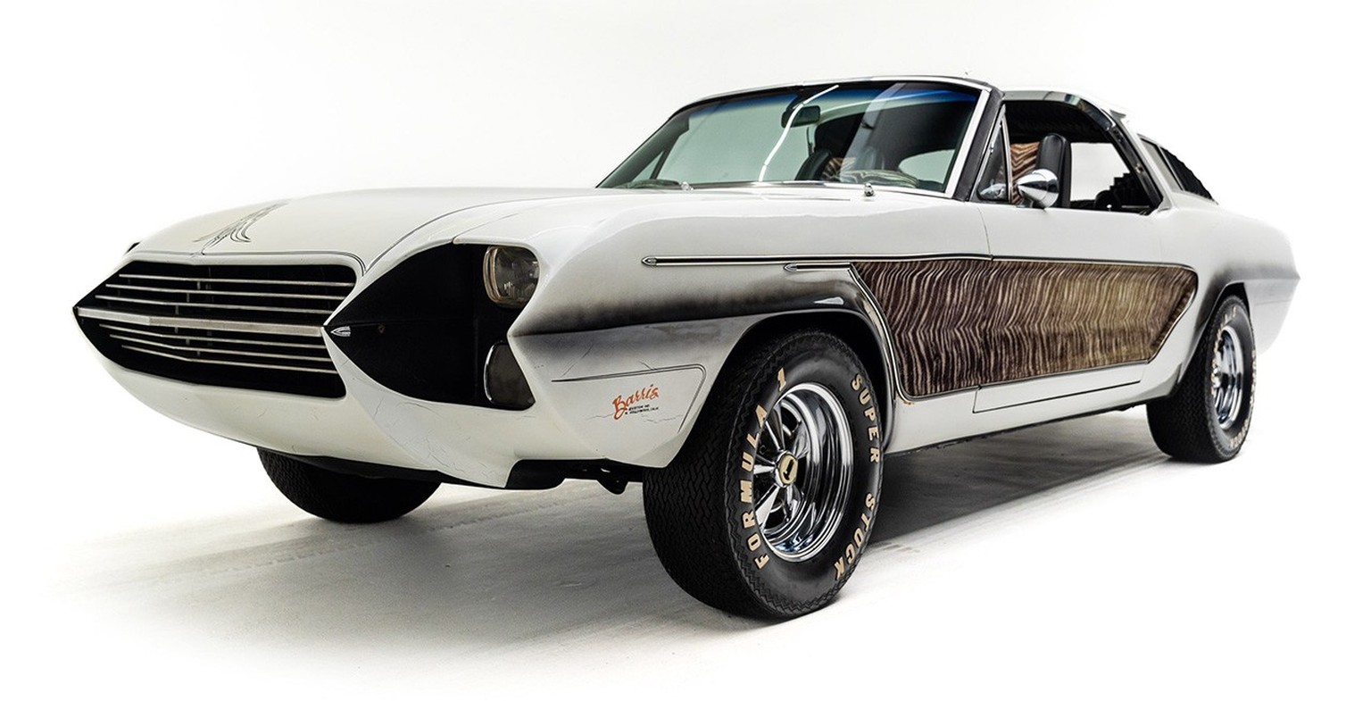 1965 Ford Mustang Zebra From Frank Sinatra Movie by George Barris 
https://americancarsandracing.com/2025/03/21/zebra-mustang-sinatra-film/