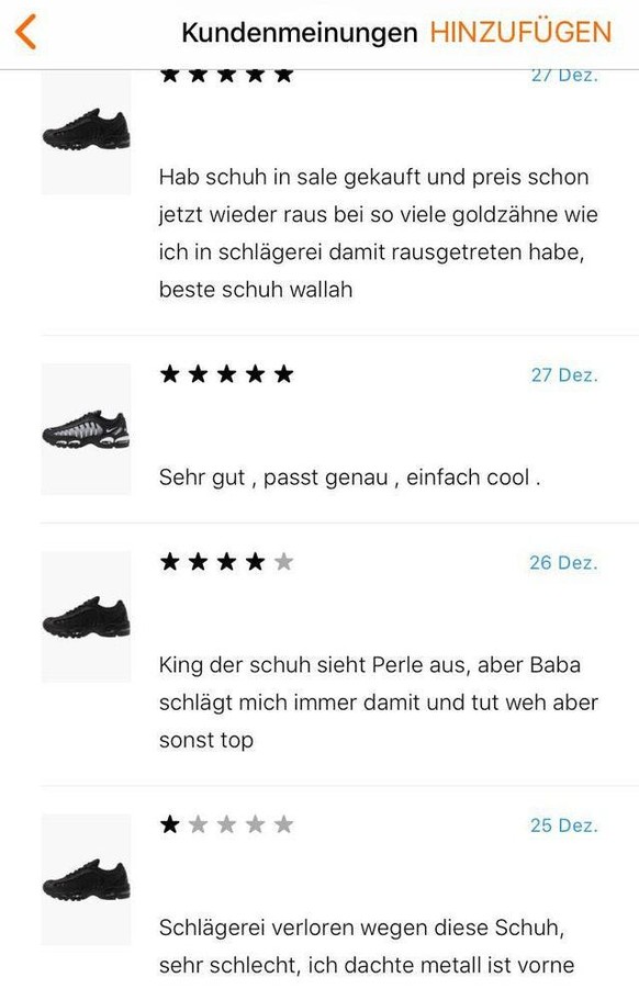 Zalando Kundenbewertung