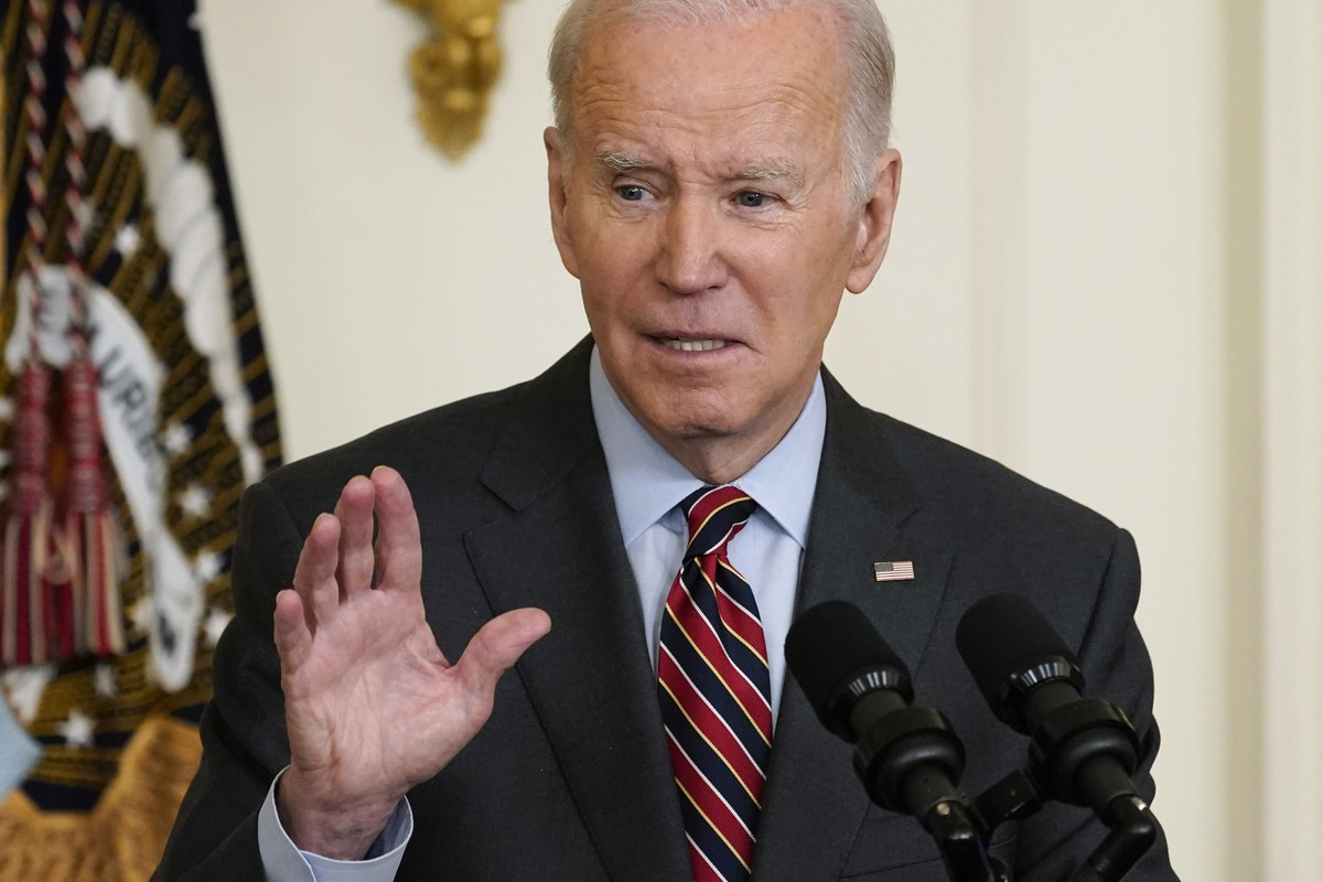 President Joe Biden speaks during an SBA Women's Business Summit in the East Room of the White House, Monday, March 27, 2023, in Washington. (AP Photo/Alex Brandon)
Joe Biden