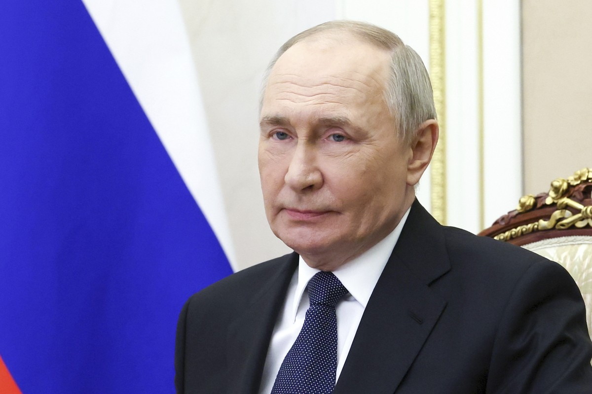 Russian President Vladimir Putin chairs the Security Council meeting via videoconference in Moscow, Russia, Friday, March 28, 2025. (Sergei Ilyin, Sputnik, Kremlin Pool Photo via AP)
Russia Putin