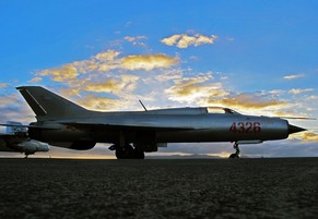 MiG-21-Kampfflugzeug.