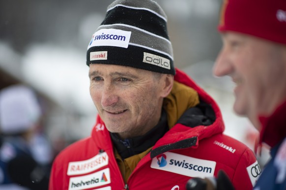Langlauf Disziplinenchef Hippolyt Kempf, aufgenommen im Training am Freitag, 13. Dezember 2019, in Davos. Am Wochenende finden vor Ort die Langlauf Weltcuprennen "Davos Nordic" statt. (KEYST ...