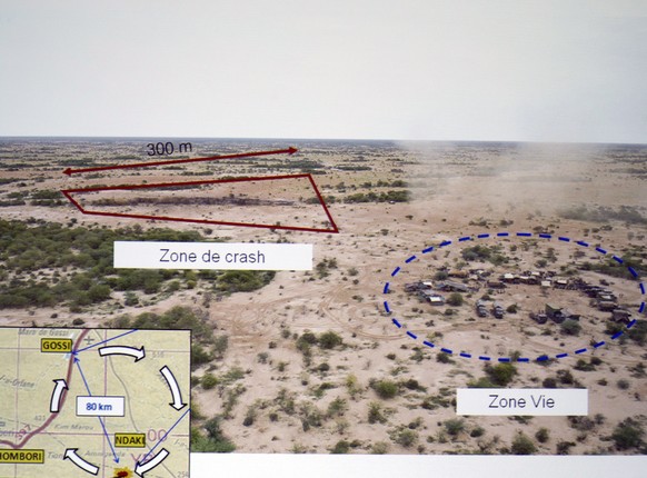 Eine am 28. Juli publizierte Karte des Crashs.