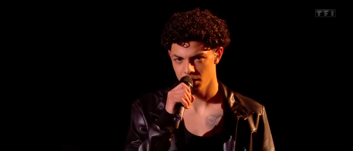 Loris, 18 ans, lors de la demi-finale du concours de TF1, «The Voice».