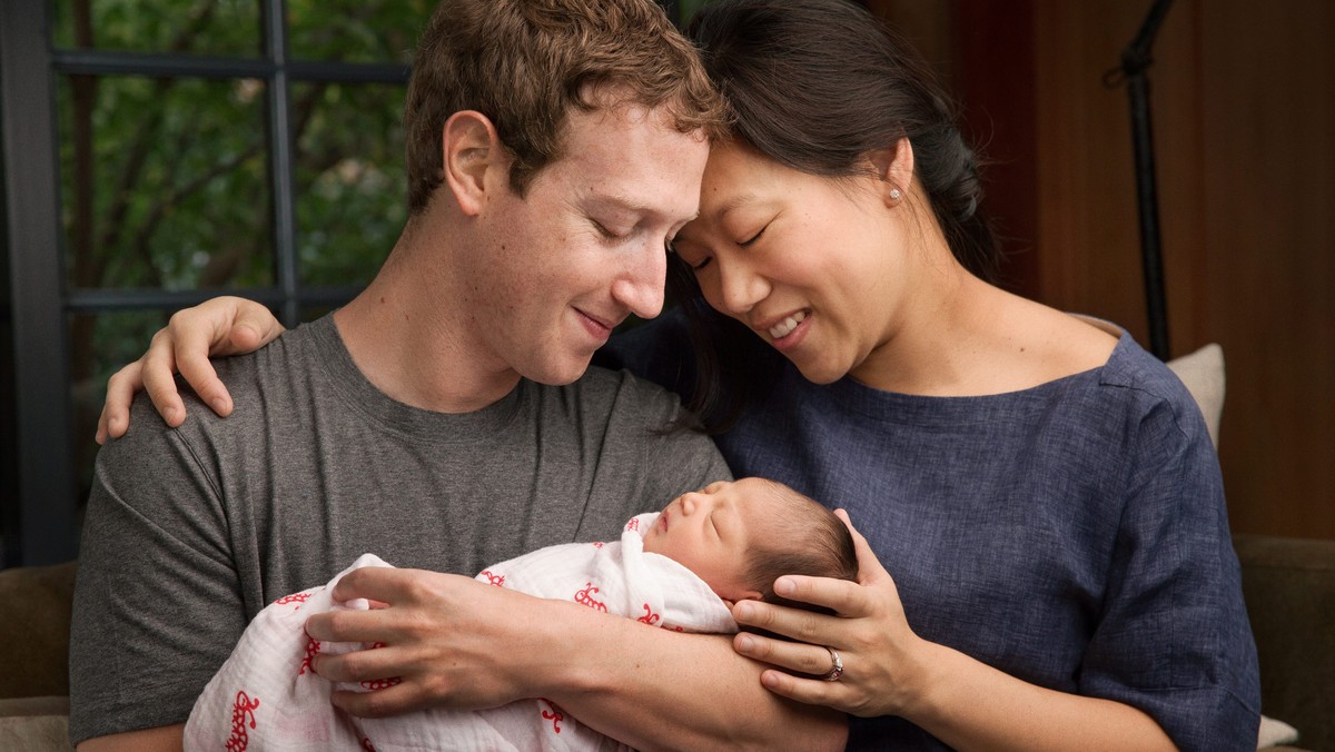 epa05051170 Handout image released by Facebook 'Courtesy of Mark Zuckerberg' showing Zuckerberg and his wife Priscilla with their daughter Max in an image Zuckerberg posted on his Facebook p ...