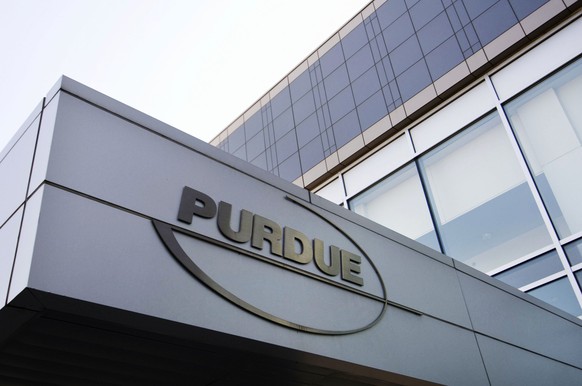 FILE - This May 8, 2007 file photo shows the Purdue Pharma offices in Stamford, Conn. Purdue Pharma, the maker of the prescription opioid painkiller OxyContin, is asking a judge in Alaska to dismiss a ...