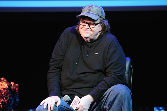 EAST HAMPTON, NY - OCTOBER 11: Director Michael Moore speaks during A Conversation With Michael Moore on Day 4 of the 23rd Annual Hamptons International Film Festival on October 11, 2015 in East Hamp ...