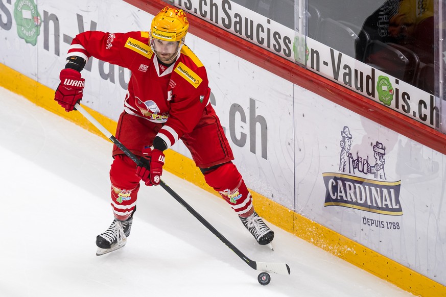 Le top scorer lausannois Dustin Jeffrey, lors de la rencontre du championnat suisse de hockey sur glace de National League entre le Lausanne Hockey Club, LHC, et les SCL Tigers le vendredi 29 novembre ...