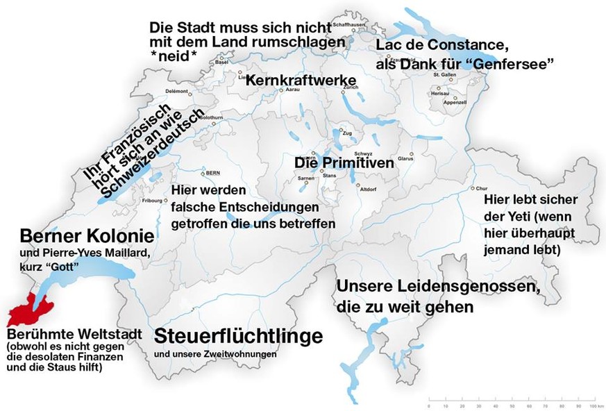 Die Schweiz aus Genfer Sicht – in Graubünden wohnt der Yeti 